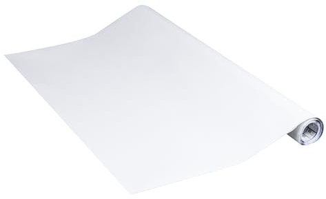 Venilia Klebefolie | Uni Matt Weiß, 45cm x 2m | selbstklebende Möbel-Folie, Dekofolie, Tapete, Küchenfolie | PVC ohne Phthalate | Made in EU