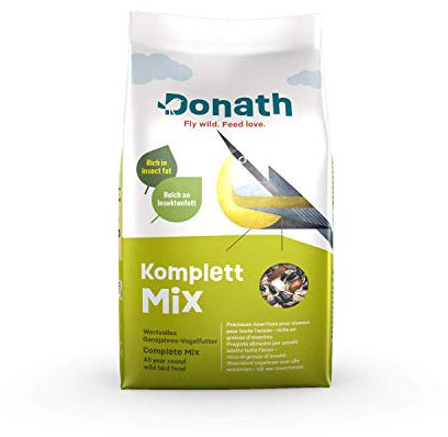Donath Komplett Mix 9kg - reich an hochwertigem Insektenfett - die ausgewogene Mischung - wertvolles Ganzjahres Wildvogelfutter - aus unserer Manufaktur in Süddeutschland