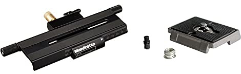Manfrotto 454 Micrometric Positioning Sliding Plate - Replaces 3419 -Black & Quick Release Plate with Special Adapter (200PL)