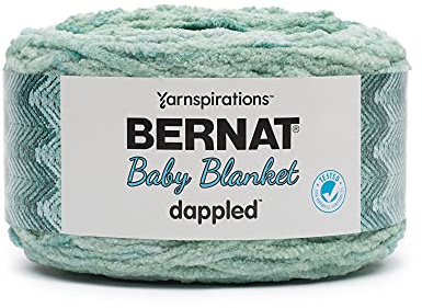 Bernat Baby Blanket Dappled Misty Jungle Green Yarn - Ball of 300g/10.5oz - Polyester - 6 Super Bulky - 220 Yards - Knitting/Crochet