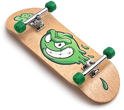 SPITBOARDS 34 mm x 96 mm Pro Fingerboard Set-Up (completo) | Real Wood Deck | Trucks con Lock-Nuts e Bushings | Poliuretano Wheels con Bearings | Slim Ball (Wood Version)