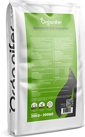 Minéral D'Argile Bentonite - 20 Kg - Améliorateur De Sol En Sable Bentonite De Haute Qualité Pour Jardin Et Aménagement Paysager - Optimise Le Stockage De L'Eau - Organifer