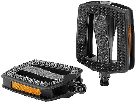 P4B | Non Slip Trekking-Pedal 8.93.PPZU | Aus Polypropylen (PP) | Mit gedichteter Lagerung (ZU) | Mit Boron-Stahl-Achse 9/16 Zoll | Mit integrierten Reflektoren (K-1182) | In Schwarz