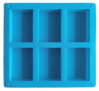 EBHO Moule à Savon en Silicone Rectangulaire 6 Cavités, Bricolage Artisanat Fait Maison