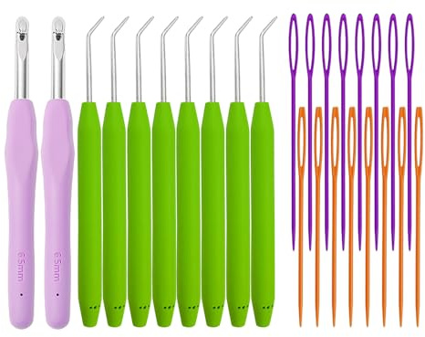Lot de 24 crochets à tricoter pour loom, accessoires de bricolage, outils de crochet multifonctionnels, outils de crochet à main, aiguilles à coudre colorées
