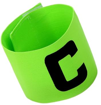 TZMFHD Captains Armband, Kids Captain Armband Football, Elastic Sports Arm Band, Adjustable Junior Captains Armband Adult for Soccer, Hockey, Rugby Competition (Fluorescent Green)