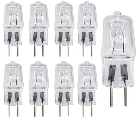 UGEFKMQ 10Pc Lampadina Alogena G6.35 220V 100W Lampadina Alogena A Capsula Trasparente Gy6.35 50Watt 2 Pin 220-240 Volt Dimmerabile 75 W