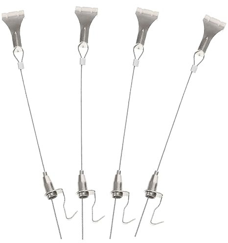 ULTECHNOVO 4juegos Cable De Alambre Para Gancho De Cuadros De Colgadores Diy Cuerda Resistente Para Colgar De Fotos Pared