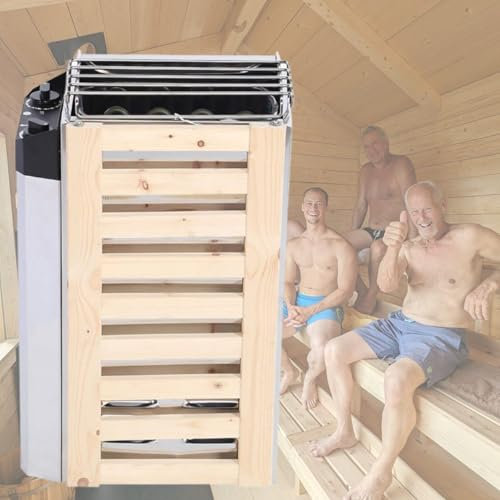 Calentador de sauna para baño de vapor con control interno, equipo de calefacción de sauna multifuncional con protección contra sobrecalentamiento y temperatura ajustable para ducha,NoSaunaStone