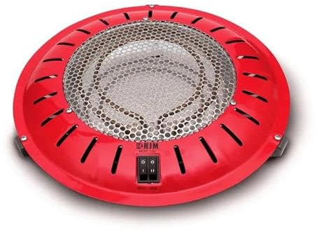 Brasero HJM 100 - Potencia 400-900 W, Resistencia Blindada, Dos Interruptores, Seguro Infantil, Ideal para Mesa Camilla, Compacto y Eficiente, 38 x 9 x 38 cm