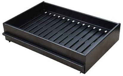 MF - Supporto metallico per legna o carbone con cassetto raccoglie ceneri - metallo rack 65 x 38 x 11 cm