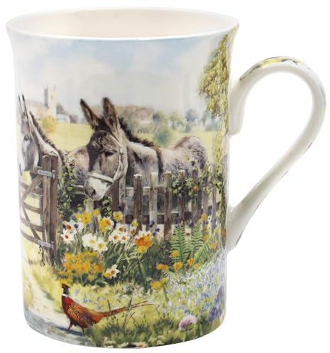 The Leonardo Collection Donkey Mug Macneil Studios, Tea and Coffee Mugs for Hot Drinks | Fine China Printed Mugs for Kitchen & Home | Reusable Ceramic Cups for Every Occasion | Gifts for Women & Men