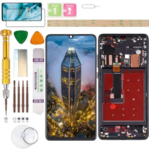 Gadget Troops Kit de repuesto de pantalla LCD (sin huellas dactilares) para Huawei P30 PRO VOG-L09, VOG-L29, VOG-L04 (negro)