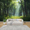 QEODAH Forest Mural Wallpaper for Living Room, Nature Landscape Wall Art for Bedroom, Green Tree Wall Murals for Bedroom, Renter Friendly Removable Waterproof Non-Woven Photo Wallpaper 3D, 150x105 cm