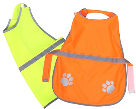 Lurrose 2pezzi Giubbotto Riflettente Per Cani Di Giubbotto Di Sicurezza Altamente Riflettente Arancione Giacca Per Cani Per Caccia e Attività All Aperto Cappotto Di Sicurezza Per Animali d