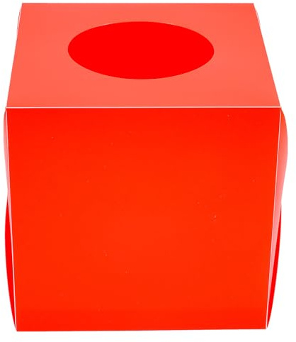 Generico Scatola Rossa per Estrazione Biglietti della Lotteria Fessura Rotonda Contenitore in Plastica per Raccolta Donazioni e Voti Accessorio Versatile per Eventi e Giochi