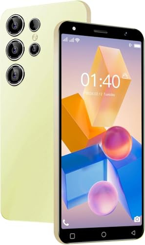 LilCost Cheap 4G Smartphone,2GB RAM+16GB ROM/up to 128GB, 5.0 inch HD Display, Dual SIM Dual Camera,Android 10.0 OS,Wifi,Bluetooth,FM,GPS Mobile Phone (S25Ultra-Gold)