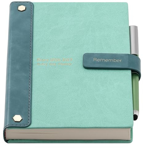 Mljtoyo Academic Diary 2026-2027 A5 Page a Day,2026-2027 Diary,Hardcover Organiser Mid Year Diary July 2026-June 2027,Daily& Month Planner with Pen,Stickers,Inner Pocket,Light Green
