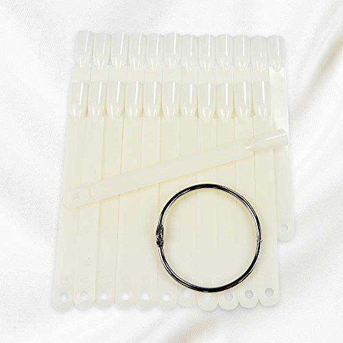 OCIBEL - Nuancier Naturel 24 ongles - Porte clé pour Manucure, Faux Ongles et Nail Art