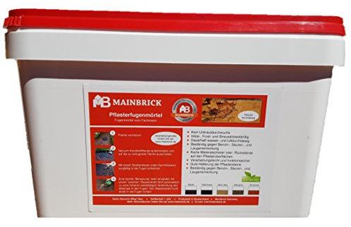 Mainbrick Pflasterfugenmörtel Fix-Fertig Fugenmörtel Tiefschwarz 20 kg - Kein Unkraut, Wasserdurchlässig,