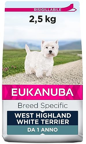 Eukanuba Breed Specific West Highland Terrier Trockenfutter - optimal auf die Rasse abgestimmtes Premium Hundefutter mit Huhn, 2.5 kg