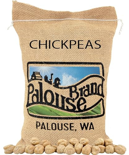 Palouse Brand Certified Glyphosate Residue Free Chickpeas | Garbanzo Beans | 5 lbs | Family Farmed in Washington State | Non-GMO Project Verified | Kosher Parve | USA Grown | Field Traced