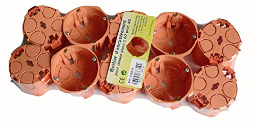 Capri CAP036819 Lot de 10 Boîtes encastrement cloison sèche 1 poste