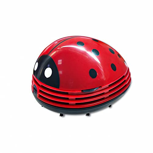 Chofit Niedlicher Mini-Schreibtischreiniger, tragbarer Käfer-Staubsauger, Krümelkehrer, Schreibtisch-Staubsauger, Mini-Staubsauger (rot)