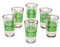 Orientalische verzierte Teegläser Set 6 Gläser Marrakesch Grün Gold | Marokkanische Tee Gläser Set 6 teilig Deko orientalisch | 6 x Orientalisches Marokkanisches Teeglas verziert | Farben Auswahl