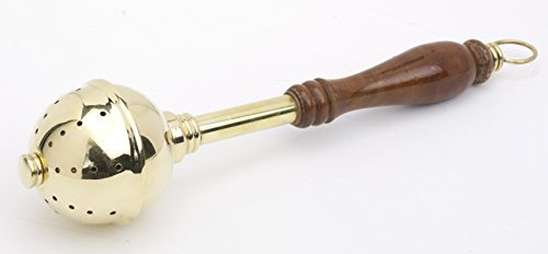 Weihwasser-Gefäße Aspergill L 29 cm, Messing, Gold, Aspergil