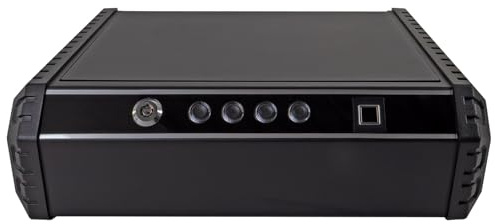 Profirst Pistolenkassette NY 2 Stahl Fingerprint Tastenkombination Schlüssel Notöffnung Kompakttresor Schutzbox herausnehmbares Fach inklusive Montagematerial