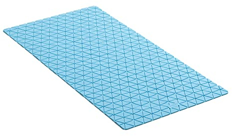 TATAY Alfombra de Bañera Antideslizante, Caucho SBS - TP con 94 Ventosas, Rectangular, Diseño Diamond, Azul. Medidas 72 x 36 cm