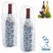 Ice Wine Sleeve, Ice Wine Chiller, Wine Cooler Refrigerator, Wine Bottle Chiller Cooler for Red White Champagne or Sparkling. Gel Cooling Holder Freestanding Carrier Chilling (Clear Wine Bag)
