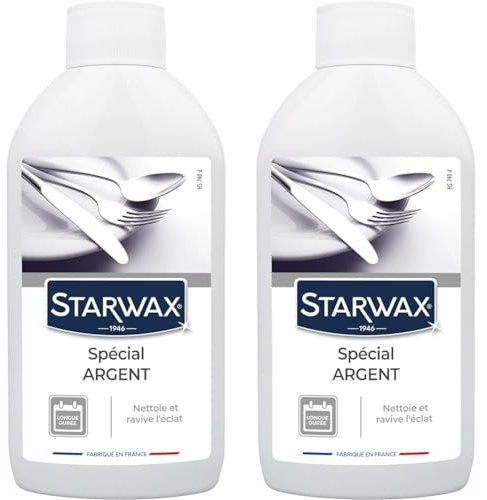 STARWAX Nettoyant Argent - 250ml - Idéal pour Nettoyer et Faire Briller l'Argenterie (Lot de 2)