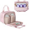 Fasrom Wearable Breast Pump Bag with Cooler Compatible with Elvie Hands-Free Pumps and Medela Pump in Style, Portable Pump Carrying Case for Working Moms, Pink (Bag Only, Patent Design)
