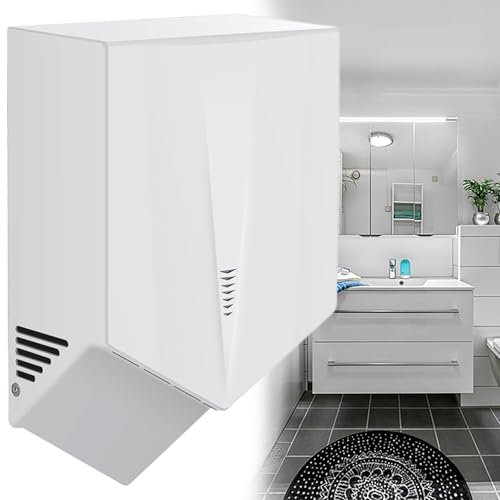 Automatisk handtork, kommersiella väggmonterade handtorkar, elektrisk automatisk sensorhandtork, för kontor, restaurang, köpcentrum och toaletter och badrum,White