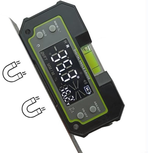 JGmotorfi Inclinometro digitale orizzontale a doppio asse LCD goniometro angolo con magnete display LCD (DC170W)