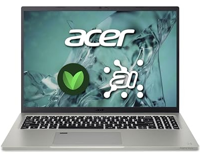 acer Aspire Vero 16 (AV16-71P-79L8) Green Laptop, 16 WUXGA IPS Display, Intel Core Ultra 7 255H, 32 GB RAM, 1 TB SSD, Intel Arc 140T GPU, Windows 11, QWERTZ Tastatur, grau