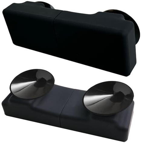Silicone Skin + Holders for The New Rectangular EZ Pass with Interlocking Strips (NJ, PA...) - Includes Strong Suction Cups for an All-Black Look Without Adhesive on Your Windshield