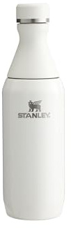 Stanley 1913 The All Day Slim Sports Water Bottle 0.35L - Cold for 3 Hours - Iced for 9 Hours - BPA-Free Recycled Stainless Steel Coffee Flask - Leakproof - Dishwasher Safe - Cream