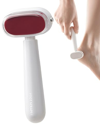 Herramienta de pies doble cara, escofina acero inoxidable, diseño fino, removedor callos reutilizable con mango ergonómico, accesorio para el cuidado de los pies con estil