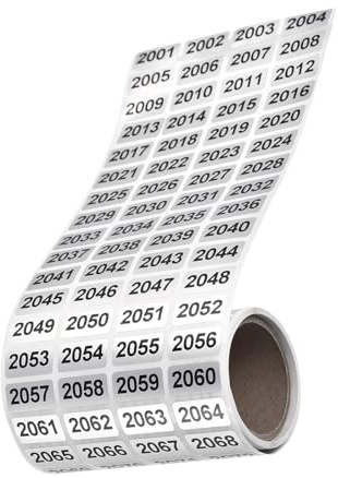 TA-VIGOR Number Sticker Labels 2001-3000, Consecutive Number Stickers Inventory Label for Office Warehouse Numbering Classification, 1 Roll