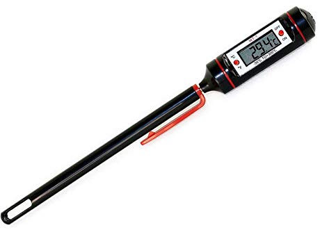 Elitech Thermomètre Thermique Numérique Ultra Rapide,Thermomètres de Cuisine Digital pour la cuisine, avec Longue Sonde et LCD Ecran pour pour BBQ,Viande, Brassage à Domicile, Confiture, Chocolat, Bonbons,Huile, Lait et Eau Chaude, Wt-1