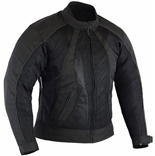 Australian Bikers Gear, giacca protettiva da moto, per donna, con inserti in rete traspirante, fodera impermeabile e termica rimovibile, colore: nero