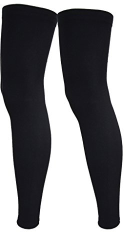 Generic Basketball Fußball Radfahren Tanzen Outdoor Sport Beinwärmer, Beinstulpen bis Oberschenkel lang - Schwarz, XL