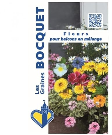 Sachet de graines de Fleurs à balcons en mélange - 2 g - fleur annuelle - LES GRAINES BOCQUET