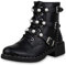 SCARPE VITA Damen Stiefeletten Schnürstiefeletten Zierperlen Boots Nieten 170934 Schwarz 38
