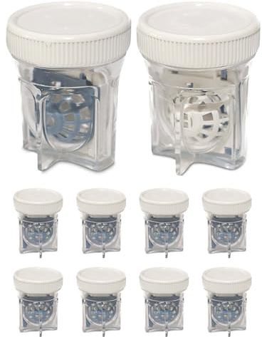 SPORTS WORLD VISION 10PC Custodia per lenti contatto sclerali Custodia protettiva ventilata facile da trasportare, contenitore la pulizia delle lenti a contatto a forma barilotto per l'uso quotidiano