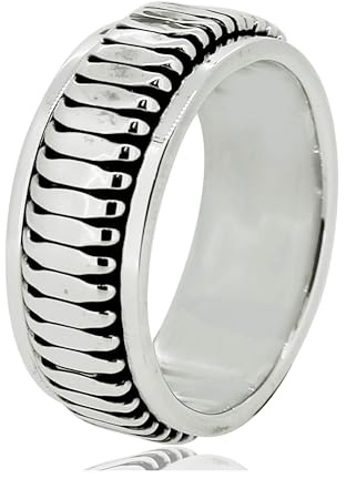 TreasureBay Anneaux Bijoux Homme Femme Argent sterling 925
