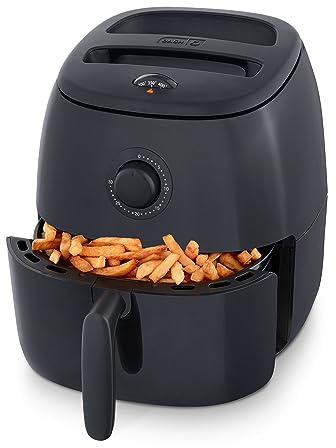 Dash Tasti-Crisp™ Air Fryer - AirCrisp® Technology - Compact Design with Adjustable Temperature Control - Nonstick Fry Basket & Auto Shut-Off Feature - 6 Quarts - Black